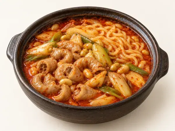 46. 牛肠火锅（Gopchang-jeongol · 곱창전골）