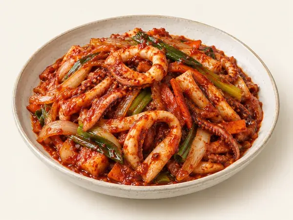42. 辣炒鱿鱼（Ojingeo-bokkeum · 오징어볶음）